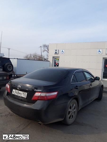 Фото автомобиля TOYOTA CAMRY, 2006 — госномер К348МО152. Цвет: ЧЕРНЫЙ