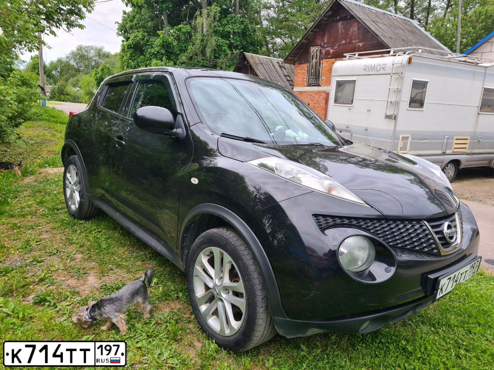 Фото автомобиля NISSAN JUKE, 2012 — госномер К714ТТ197. Цвет: ЧЕРНЫЙ