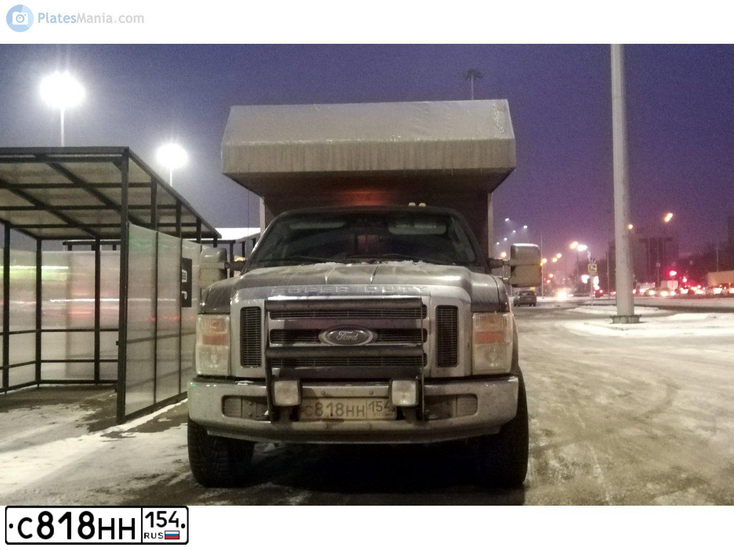 Фото автомобиля FORD F250, 2007 — госномер О719ОК154. Цвет: СЕРЫЙ