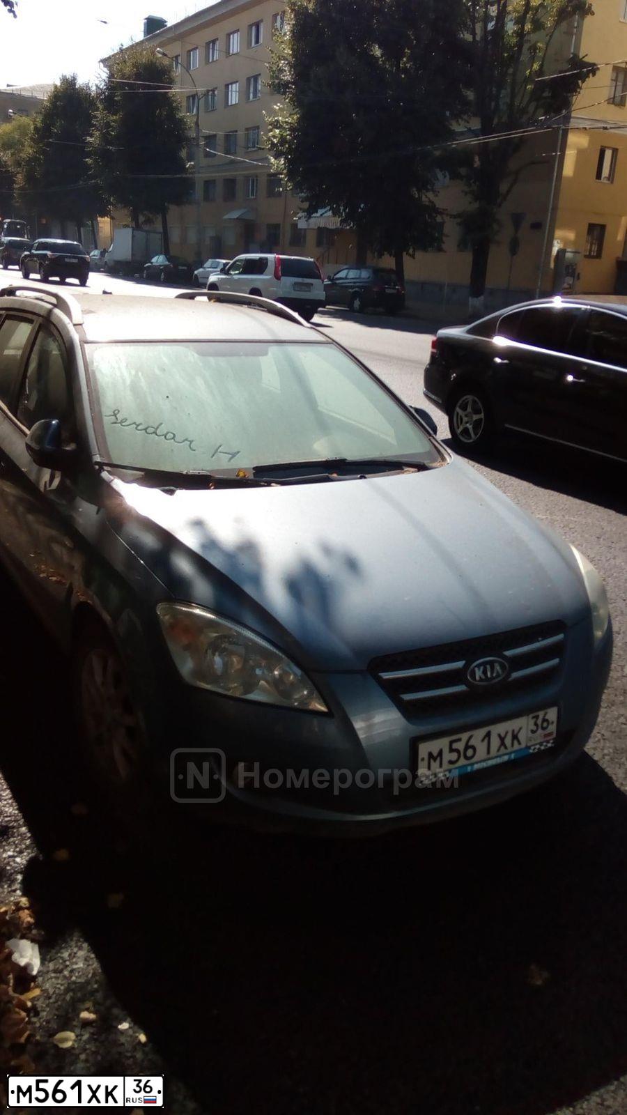 Фото автомобиля KIA CEE'D, 2008 — госномер М561ХК36. Цвет: СИНИЙ