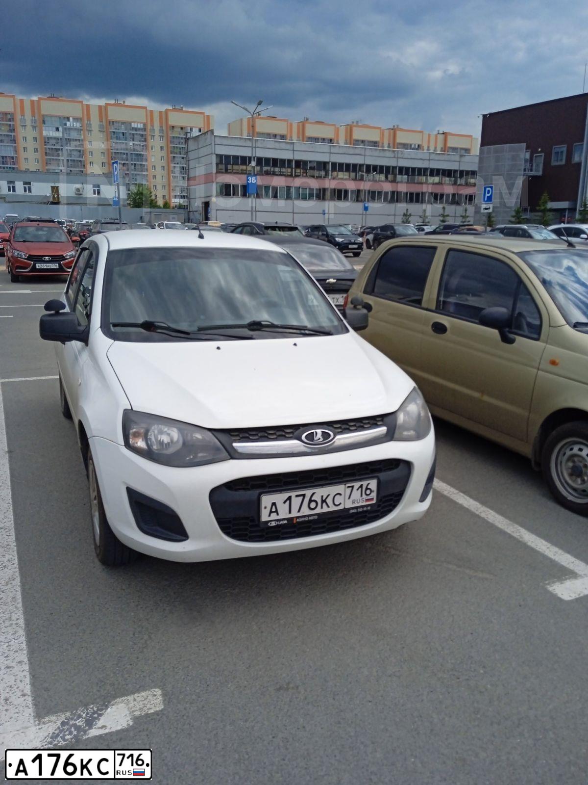 Фото автомобиля LADA 2192 KALINA, 2017 — госномер А176КС716. Цвет: БЕЛЫЙ
