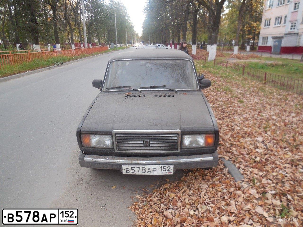 Фото автомобиля LADA 2107, 2010 — госномер О507АЕ152. Цвет: Сине-Черный