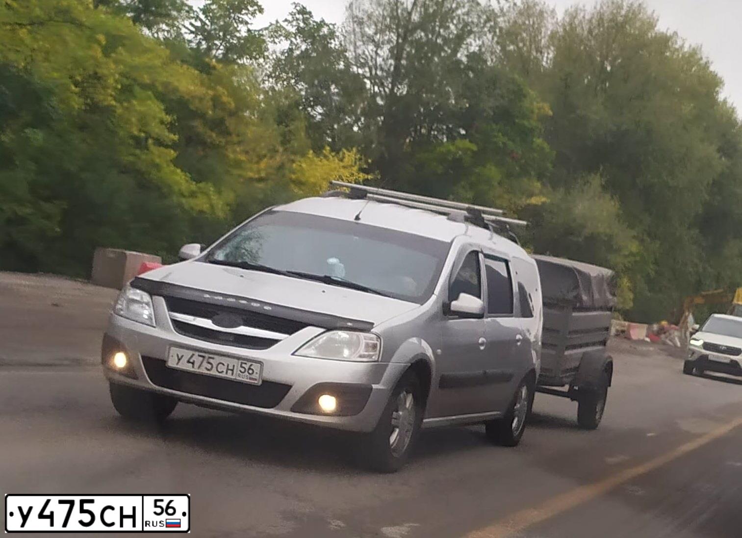 Фото автомобиля LADA LARGUS, 2016 — госномер У475СН56. Цвет: Серебристый