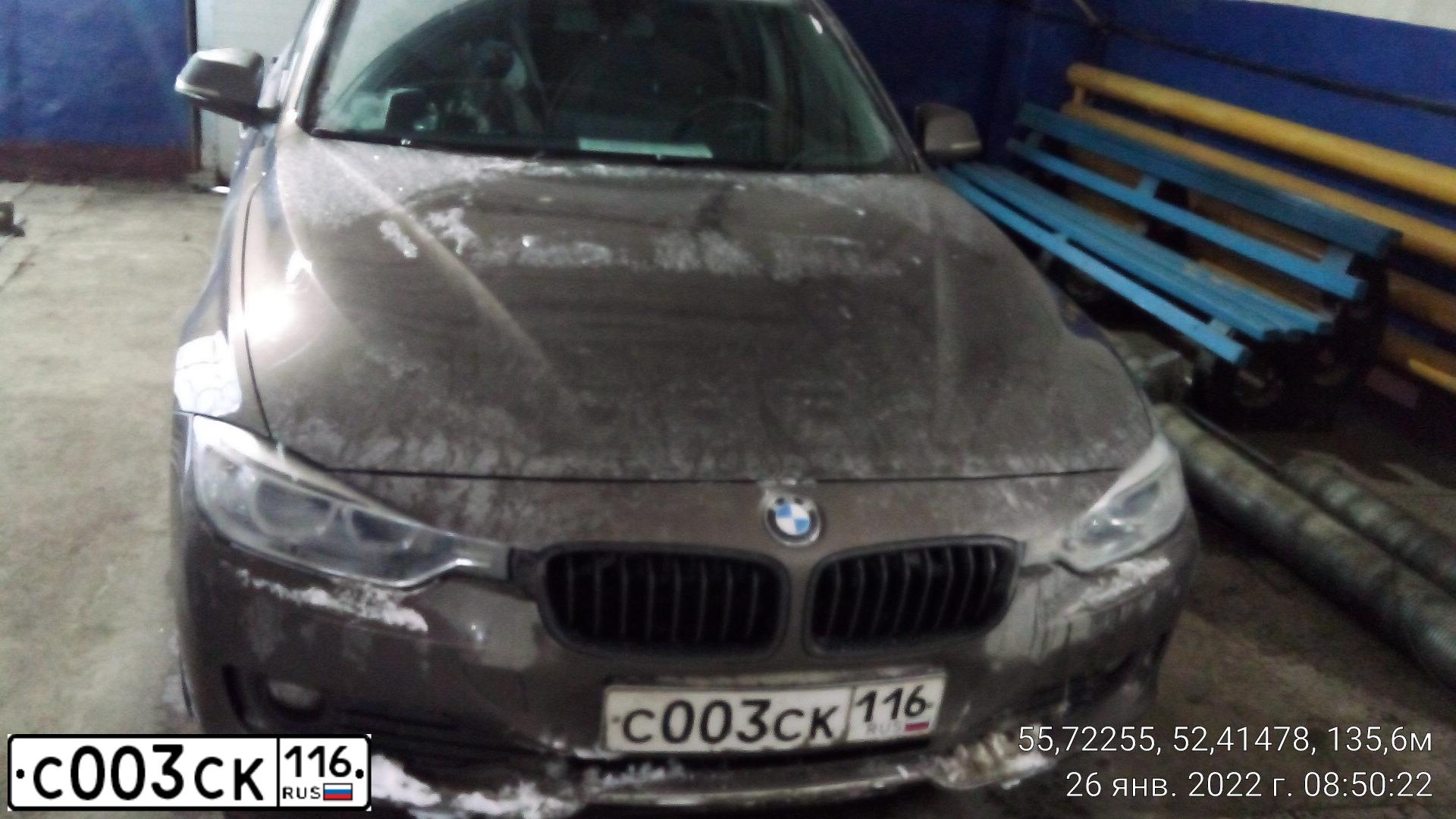 Фото автомобиля BMW SERIE 3, 2013 — госномер С003СК116. Цвет: Коричневый