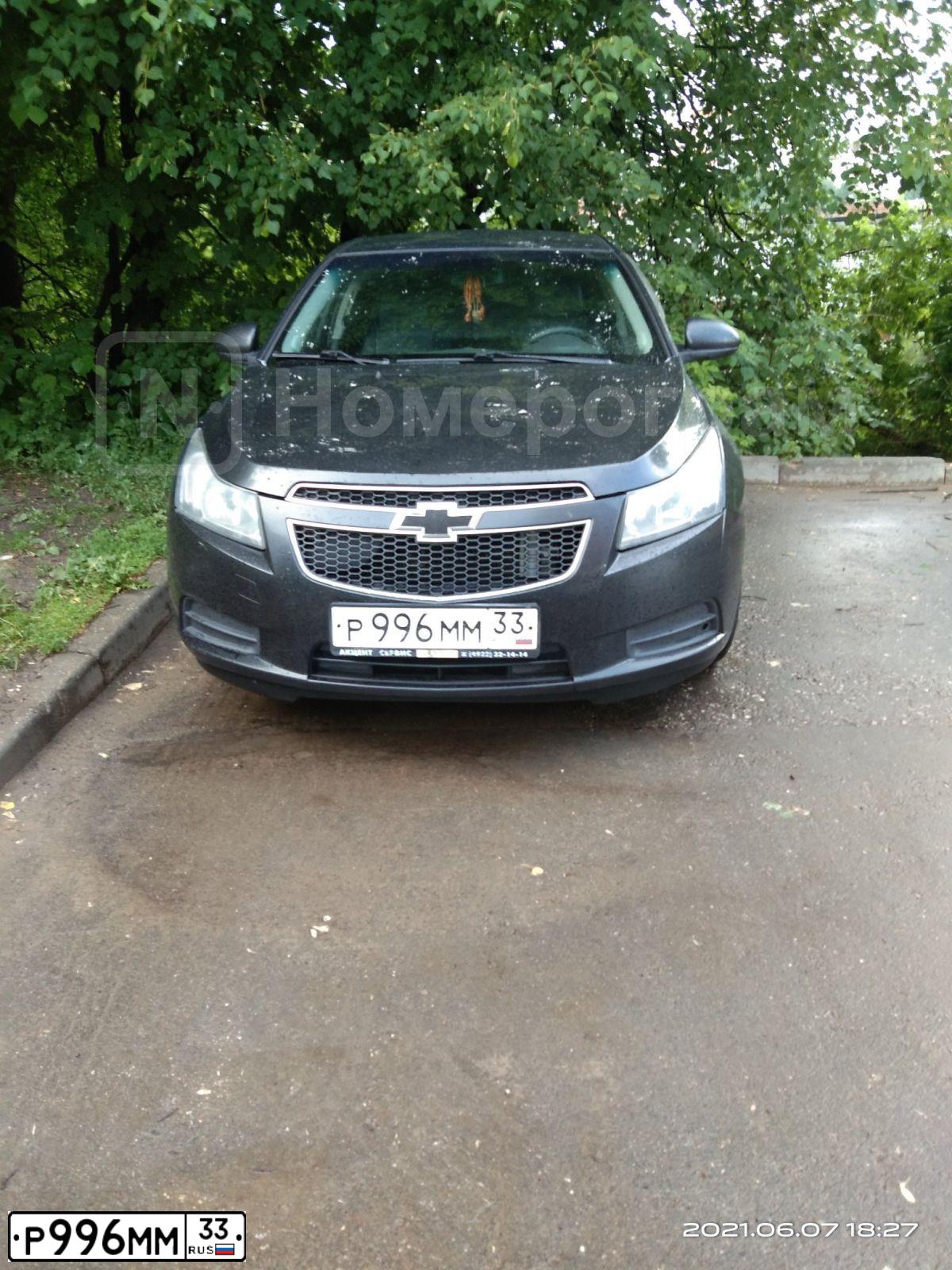Фото автомобиля CHEVROLET CRUZE, 2009 — госномер Х742ОУ37. Цвет: ЧЕРНЫЙ
