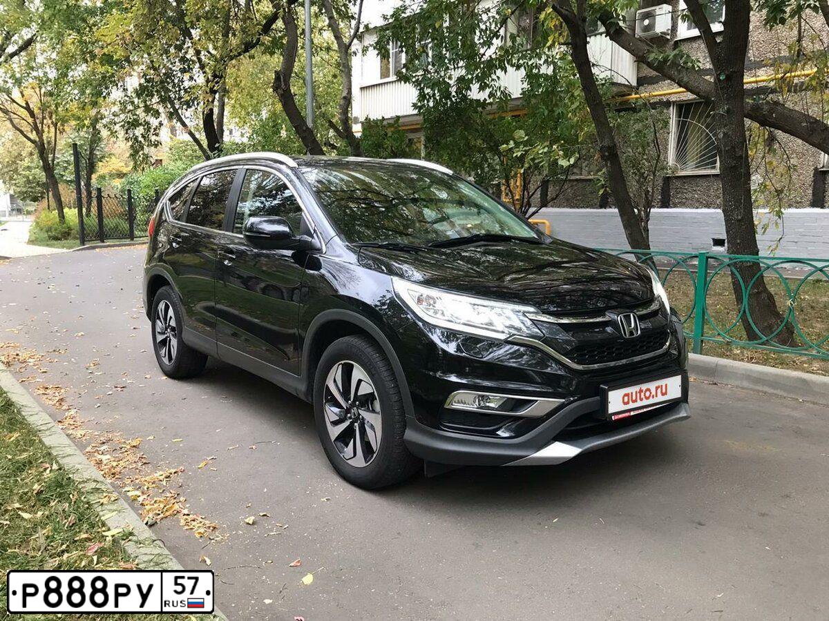 Фото автомобиля HONDA CR-V, 2016 — госномер Р888РУ57. Цвет: черный