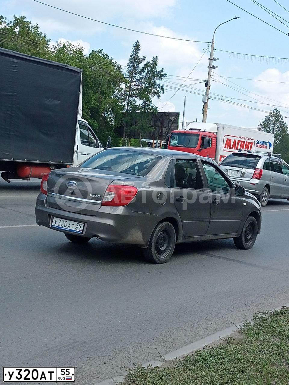 Фото автомобиля DATSUN ON-DO, 2018 — госномер У320АТ55. Цвет: СЕРЫЙ