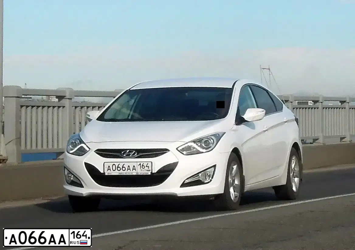 Фото автомобиля HYUNDAI I40, 2013 — госномер А066АА164. Цвет: БЕЛЫЙ