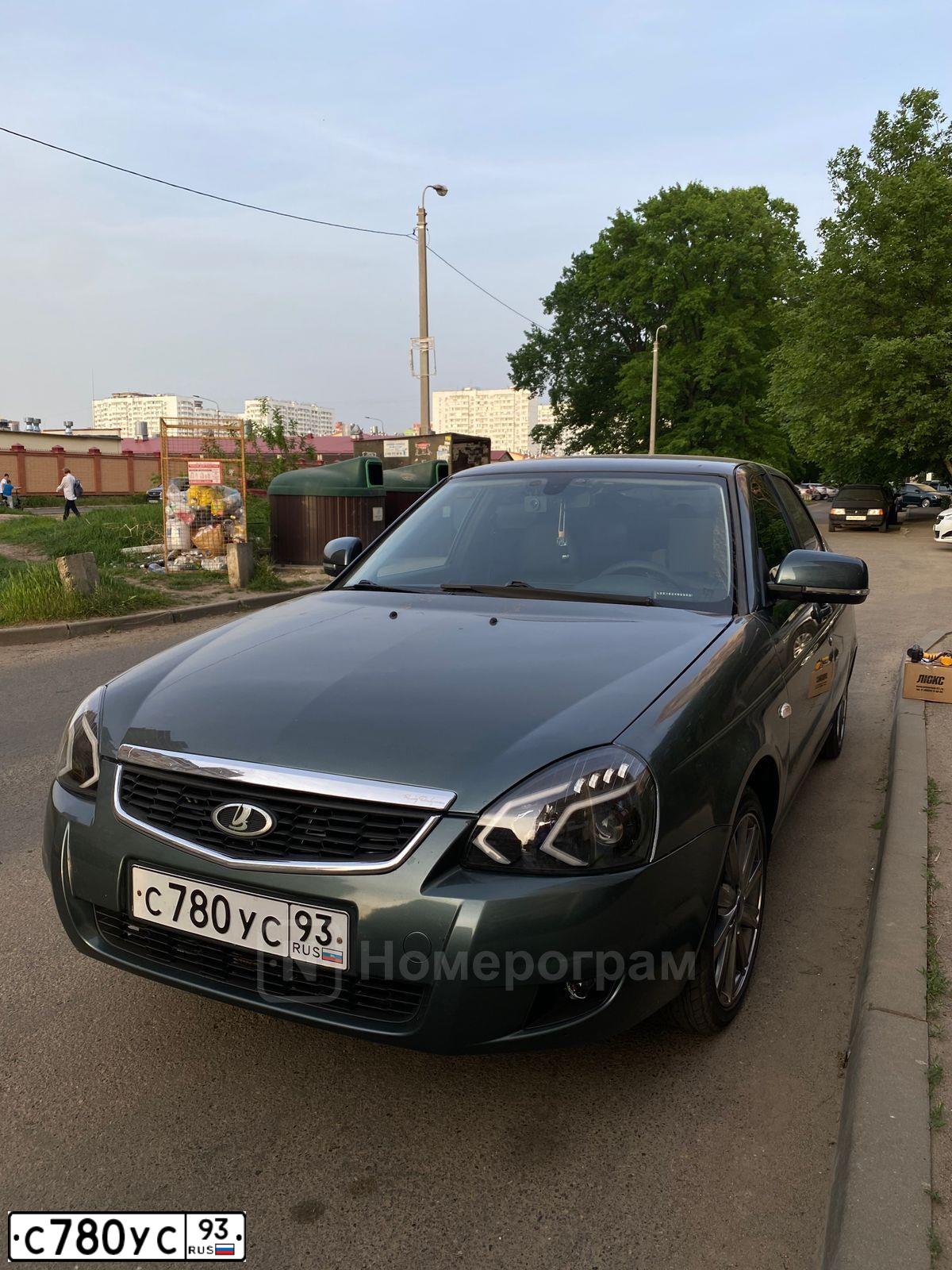 Фото автомобиля LADA 2172 PRIORA, 2011 — госномер С780УС93. Цвет: СЕРО-СИНЕ-ЗЕЛЕНЫЙ