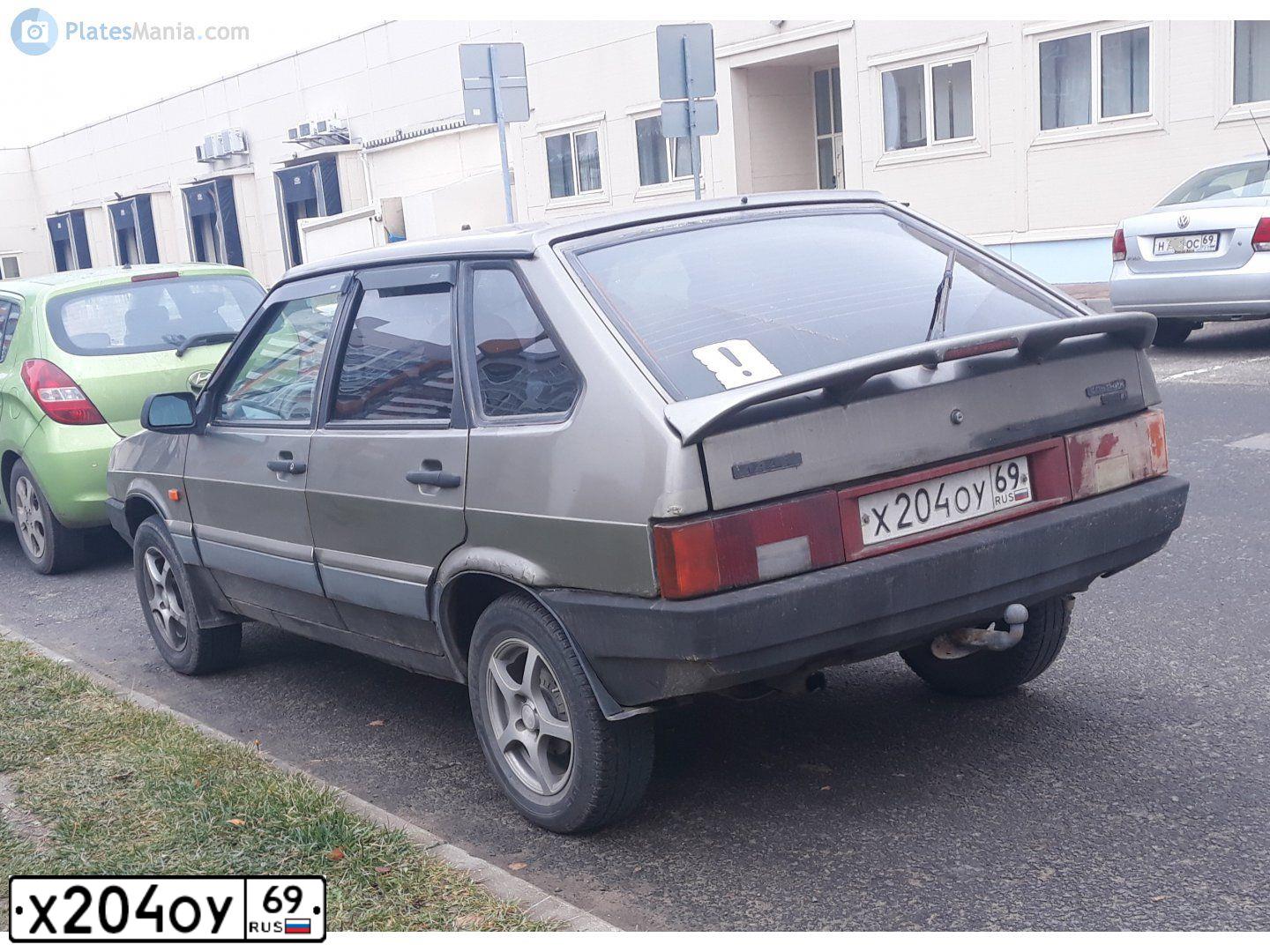 Фото автомобиля LADA 2109 SAMARA, 2001 — госномер Х204ОУ69. Цвет: СЕРЕБРИСТЫЙ СЕРО-ЗЕЛЕНЫЙ