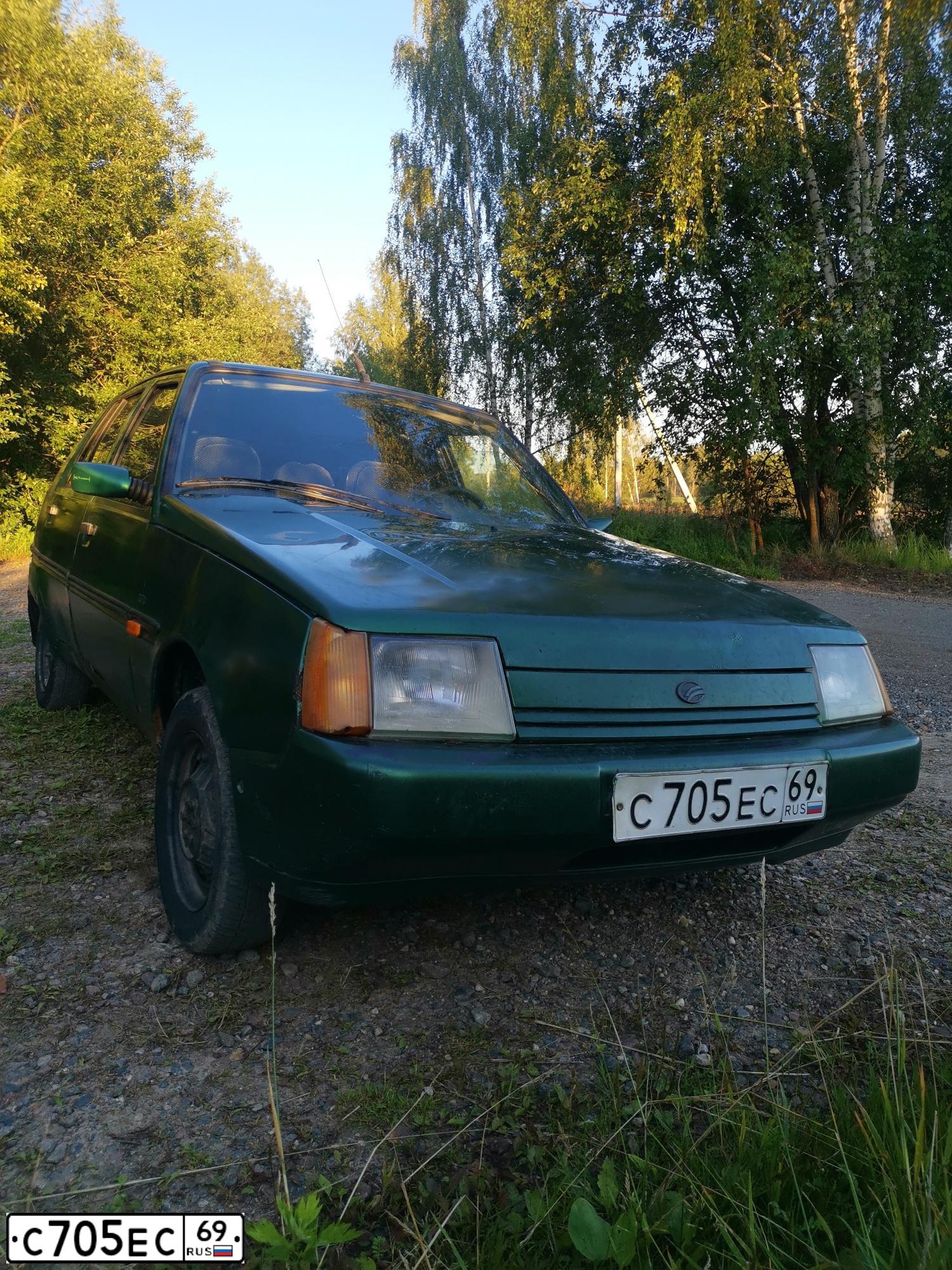 Фото автомобиля ZAZ -1103 SLAVUTA, 2004 — госномер С705ЕС69. Цвет: ЗЕЛЕНЫЙ
