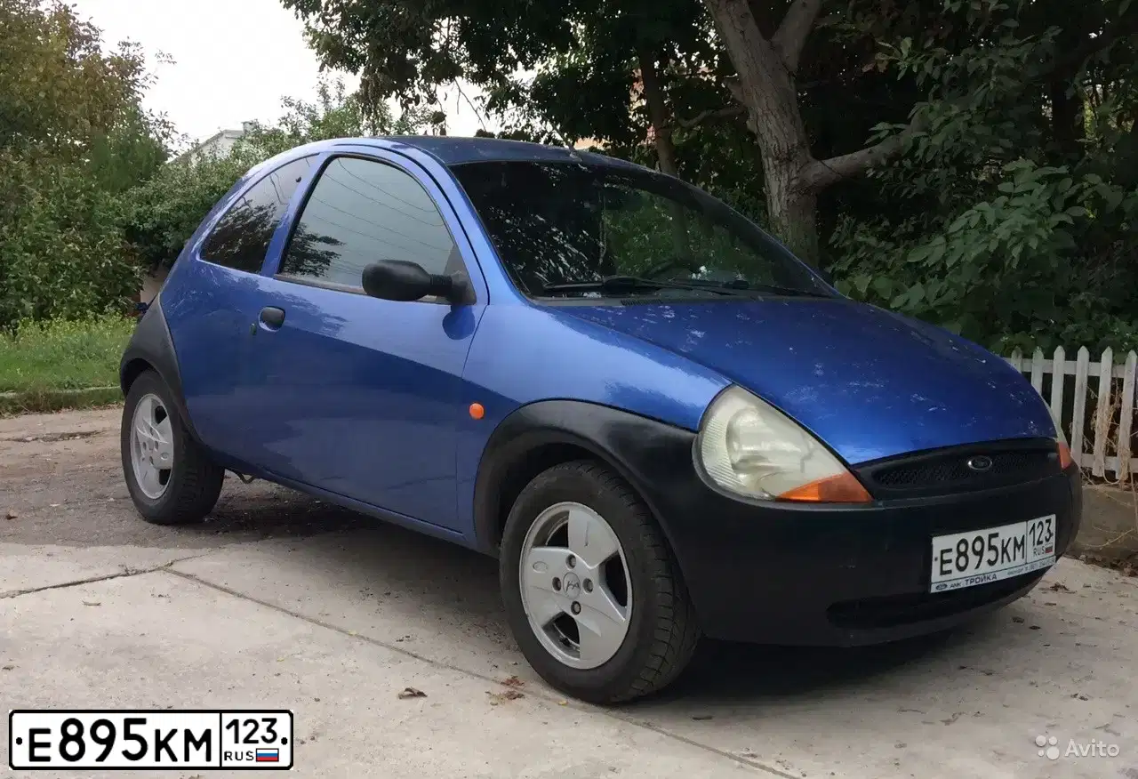 Фото автомобиля FORD KA, 1997 — госномер Н366СА82. Цвет: синий