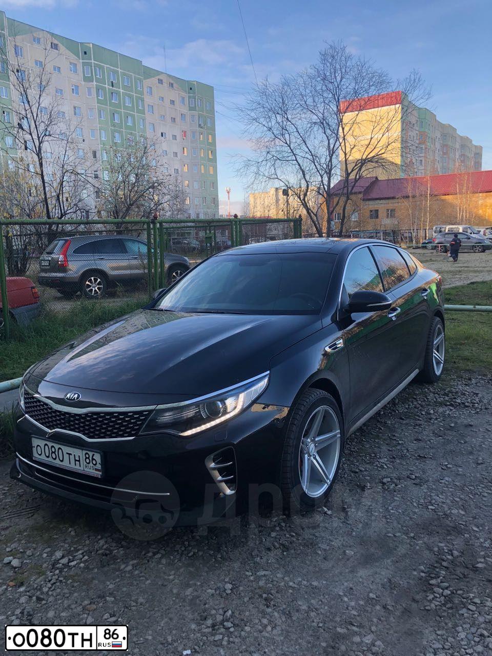 Фото автомобиля KIA MAGENTIS / OPTIMA, 2016 — госномер О080ТН86. Цвет: ЧЕРНЫЙ