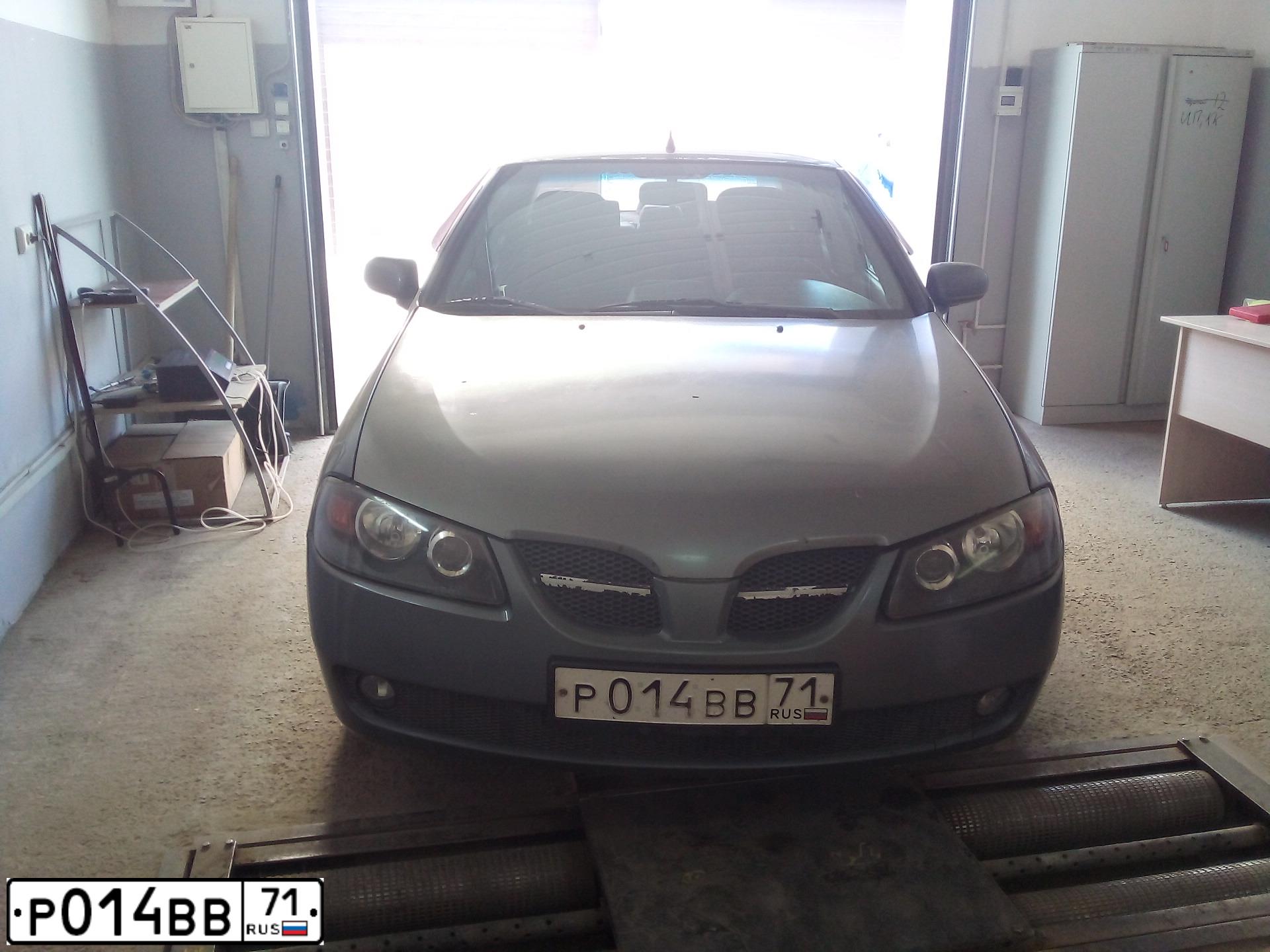 Фото автомобиля NISSAN ALMERA, 2004 — госномер Х343НМ190. Цвет: СЕРЫЙ