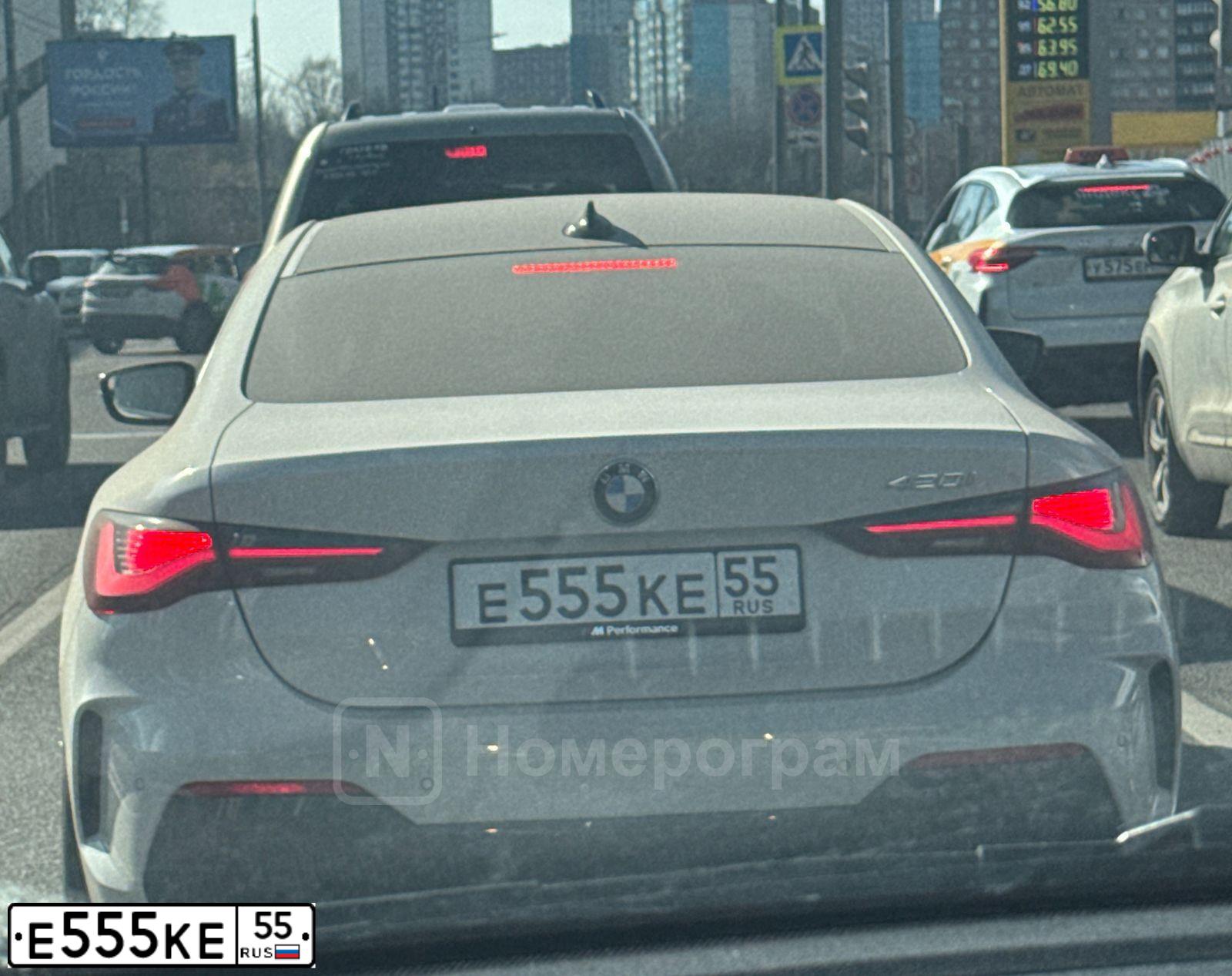 Фото автомобиля AUDI A6, 2006 — госномер Е555КЕ55. Цвет: ТЕМНО-СЕРЫЙ