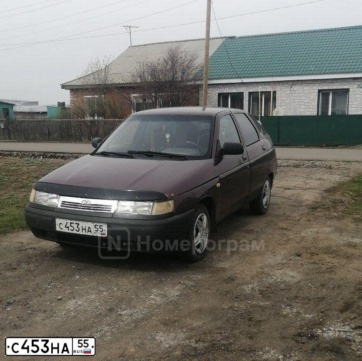 Фото автомобиля LADA 2112, 2003 — госномер С453НА55. Цвет: ЗОЛОТИСТО-КРАСНЫЙ