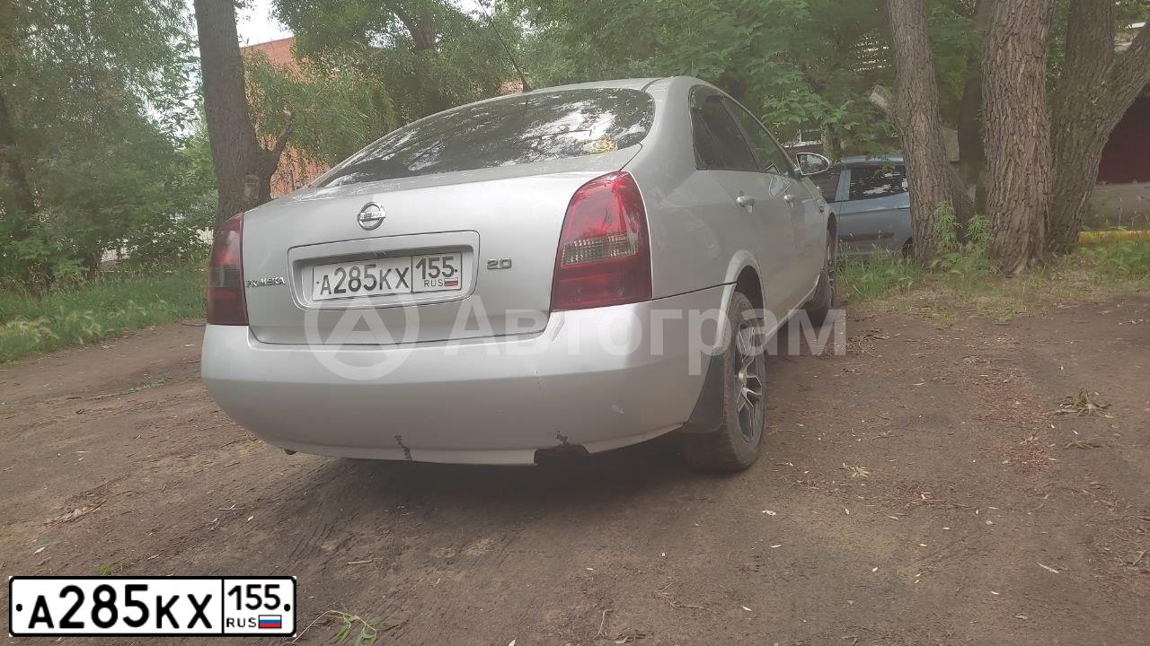 Фото автомобиля NISSAN PRIMERA, 2002 — госномер А285КХ155. Цвет: Серебристый
