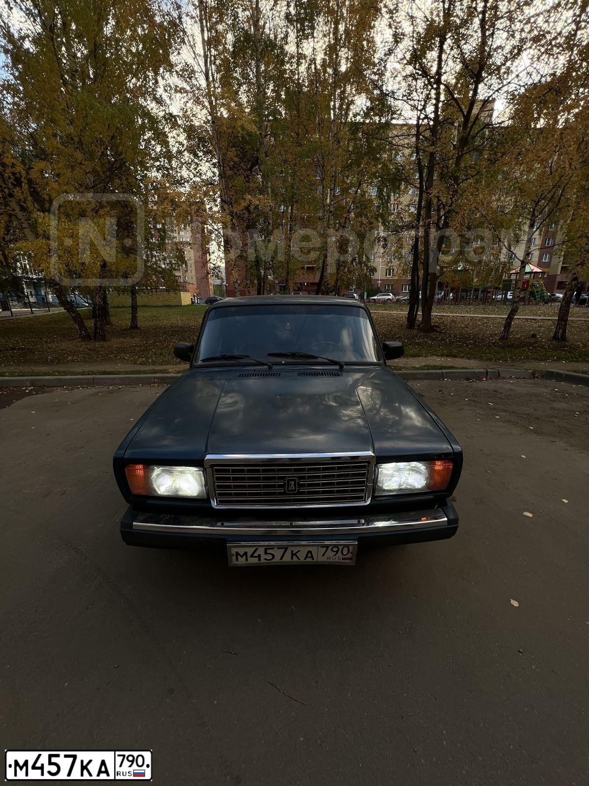 Фото автомобиля LADA 2107, 2008 — госномер М457КА790. Цвет: сине-зеленый