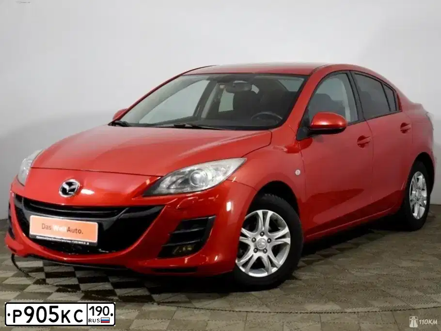 Фото автомобиля MAZDA 3, 2010 — госномер Р897РТ799. Цвет: Красный