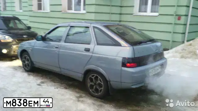 Фото автомобиля LADA 2112, 2003 — госномер М838ЕМ44. Цвет: ЗОЛОТИСТО-СЕРЫЙ