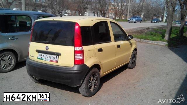 Фото автомобиля FIAT PANDA, 2008 — госномер Н642КМ161. Цвет: СВЕТЛО-ЖЕЛТЫЙ