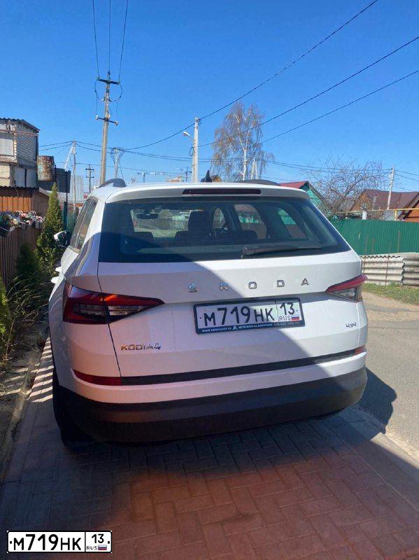 Фото автомобиля SKODA KODIAQ, 2019 — госномер М985ХР13. Цвет: Белый