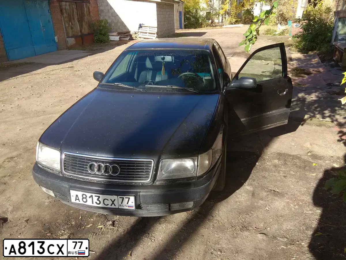 Фото автомобиля AUDI 100, 1991 — госномер О017ТВ99. Цвет: ЧЕРНЫЙ