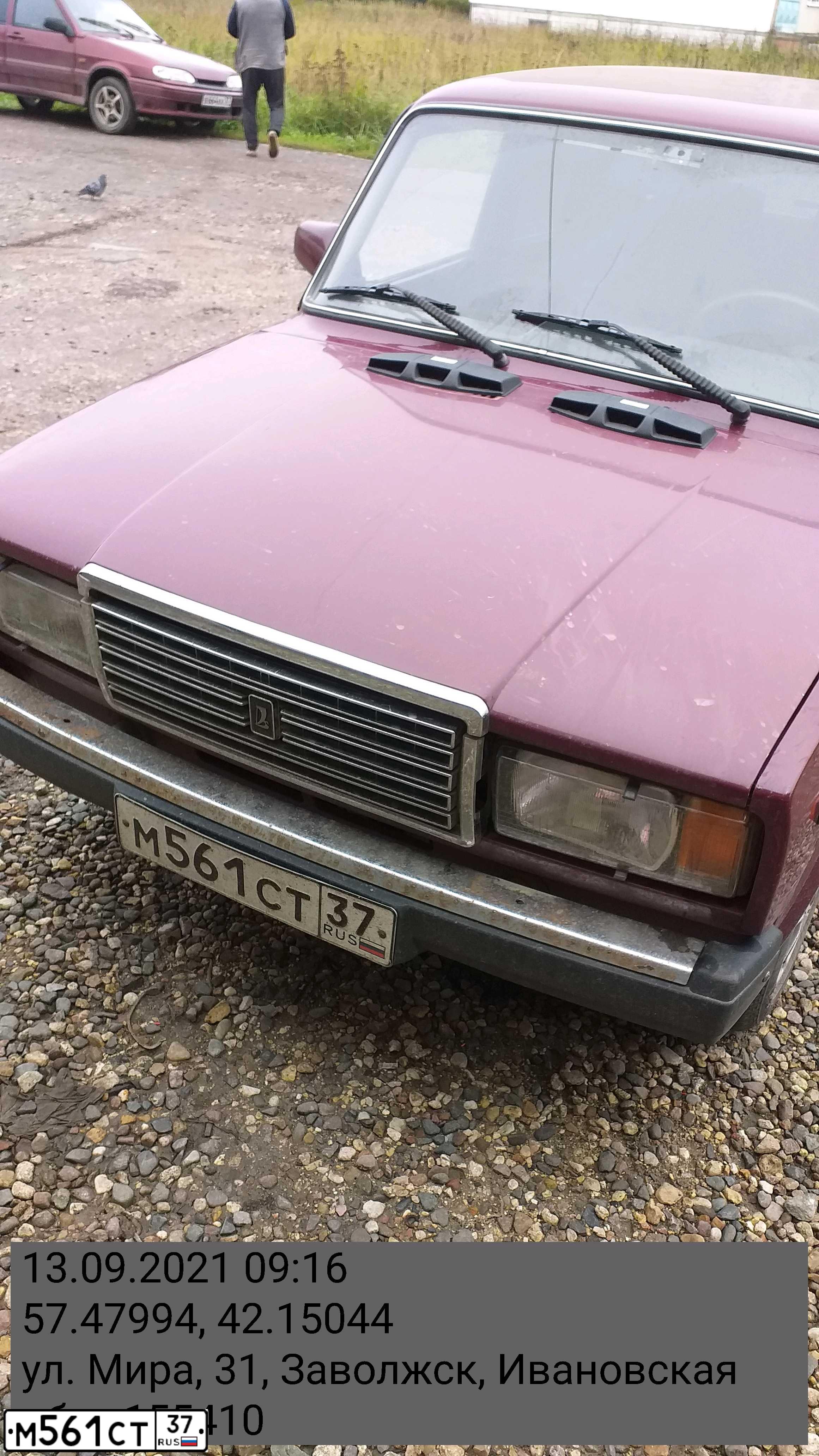 Фото автомобиля LADA 2107, 2004 — госномер Х227МВ37. Цвет: ТЕМНО-БОРДОВЫЙ