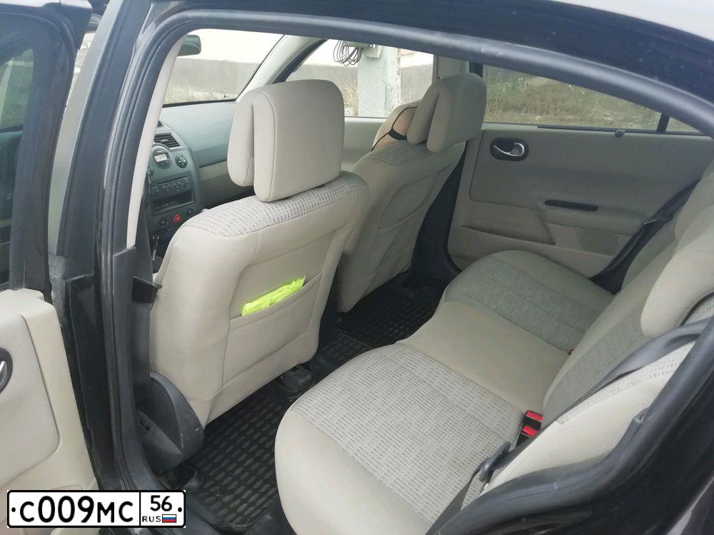 Фото автомобиля RENAULT MEGANE, 2007 — госномер С009МС56. Цвет: ЧЕРНЫЙ
