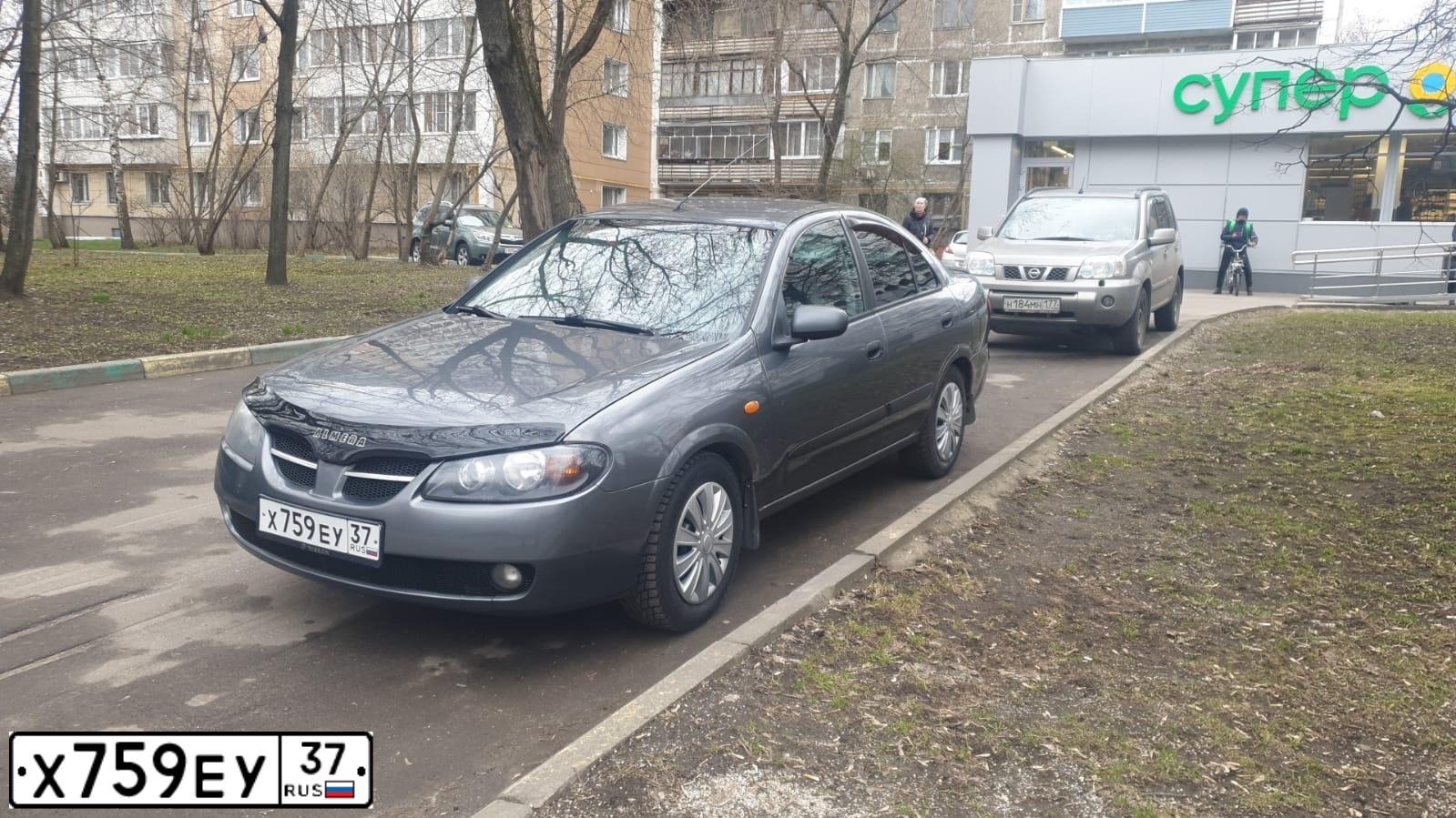 Фото автомобиля NISSAN ALMERA, 2005 — госномер Т093МХ199. Цвет: СЕРЫЙ