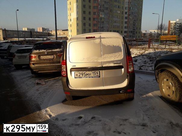 Фото автомобиля LADA LARGUS FURGON, 2016 — госномер Н007КВ159. Цвет: СЕРЕБРИСТЫЙ