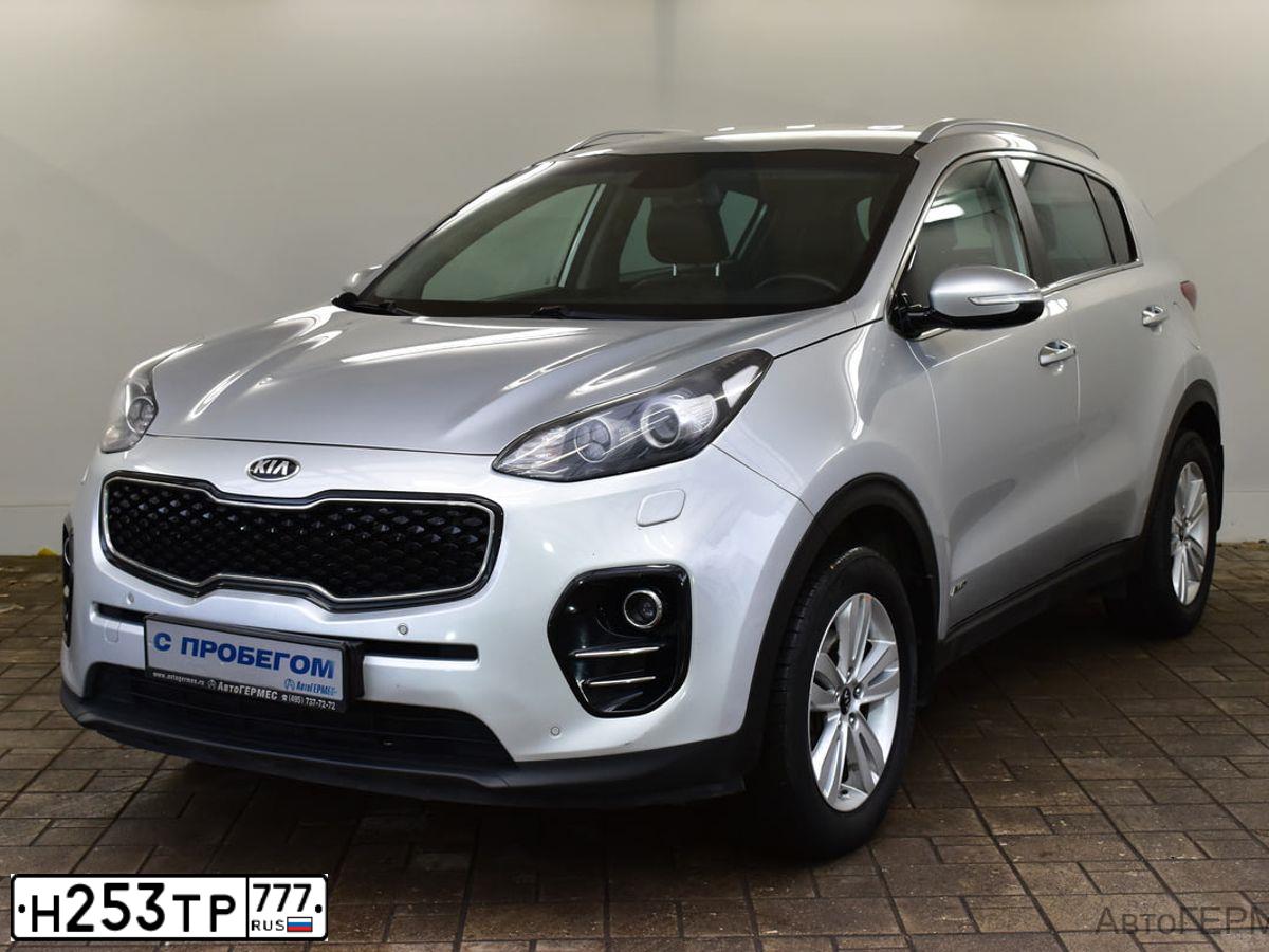Фото автомобиля KIA SPORTAGE, 2016 — госномер Н253ТР777. Цвет: Серебристый