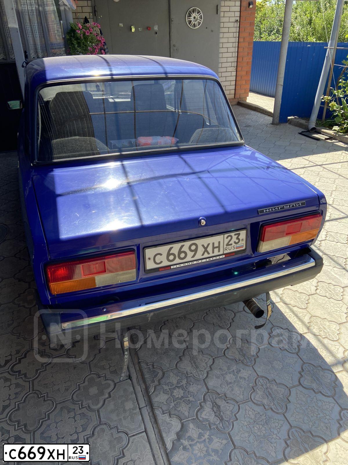 Фото автомобиля LADA 2107, 2001 — госномер С669ХН23. Цвет: ТЕМНО-ГОЛУБОЙ