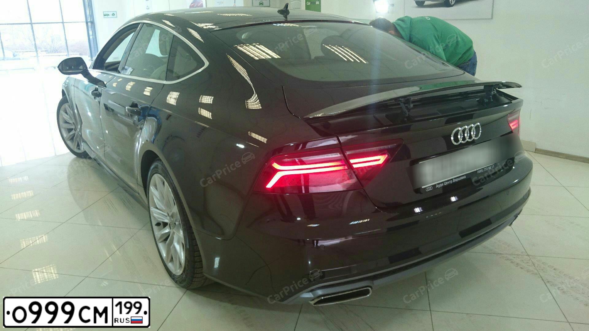 Фото автомобиля AUDI A7, 2015 — госномер О999СМ199. Цвет: ЧЕРНЫЙ