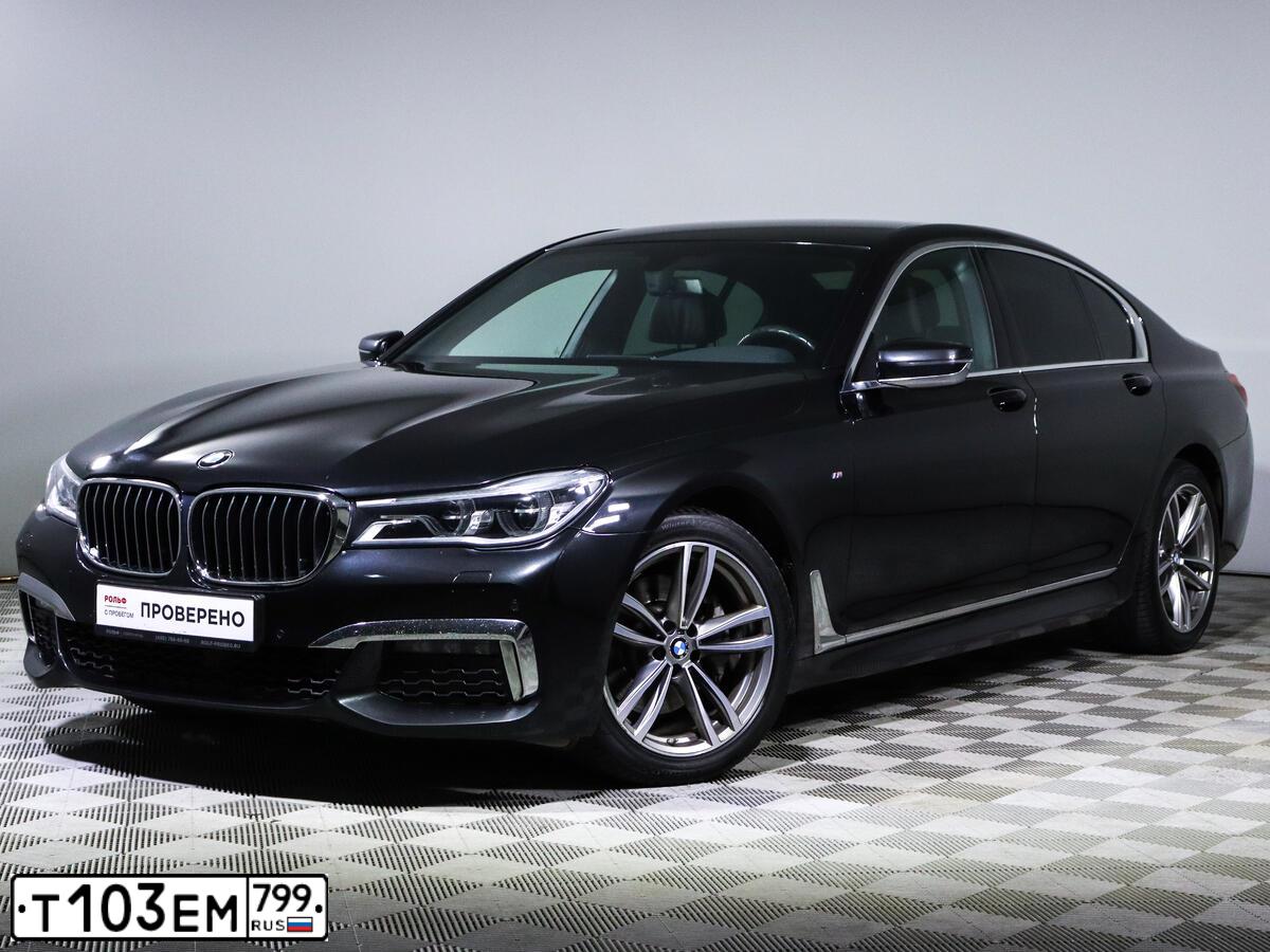 Фото автомобиля BMW SERIE 7, 2018 — госномер Т103ЕМ799. Цвет: ЧЕРНЫЙ