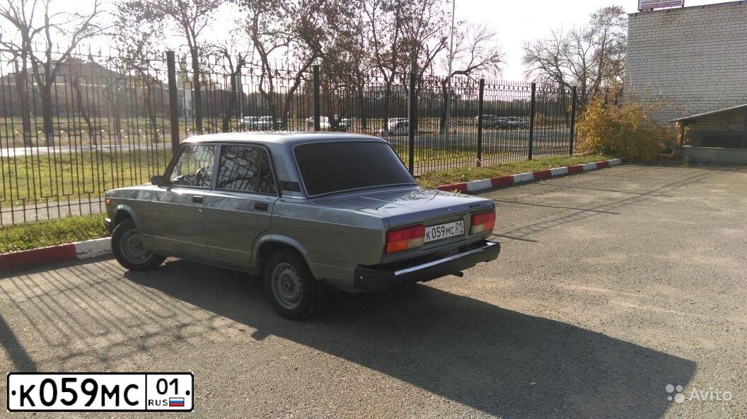 Фото автомобиля LADA 2107 LADA, 2011 — госномер К059МС01. Цвет: средний серо-зеленый металлик