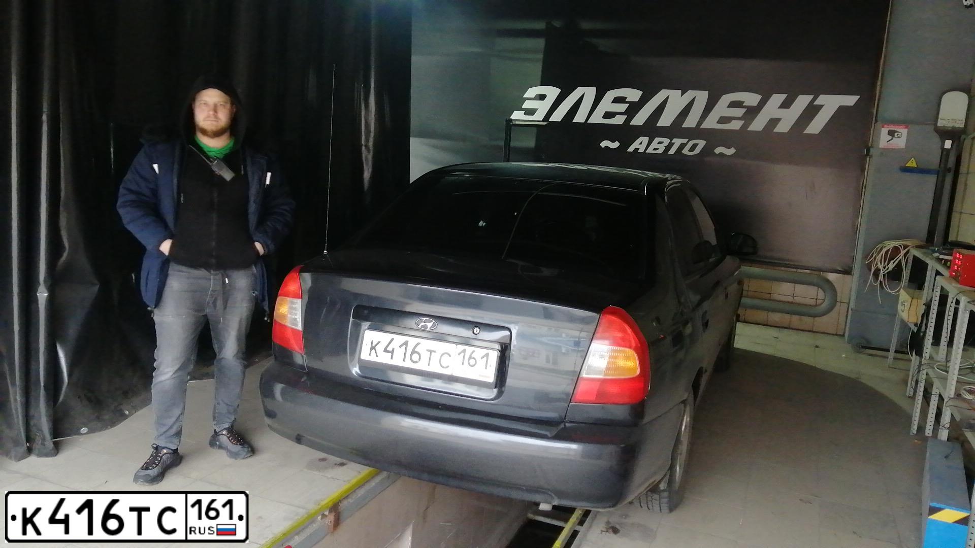Фото автомобиля TAGAZ ACCENT, 2007 — госномер К416ТС161. Цвет: ЧЕРНЫЙ