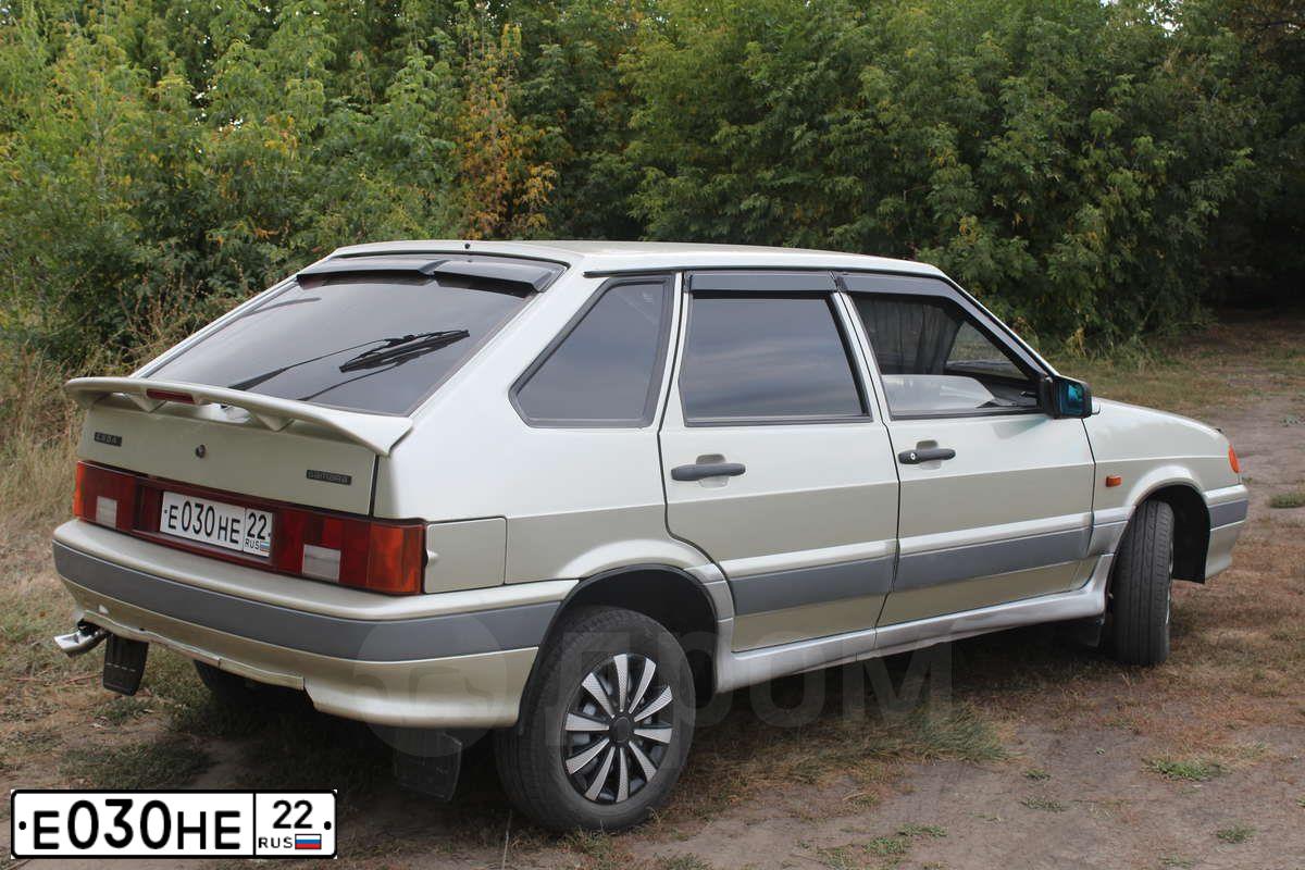 Фото автомобиля ВАЗ 21140, 2005 — госномер Е348ВА122. Цвет: СЕРЕБРИСТО-БЕЖЕВЫЙ