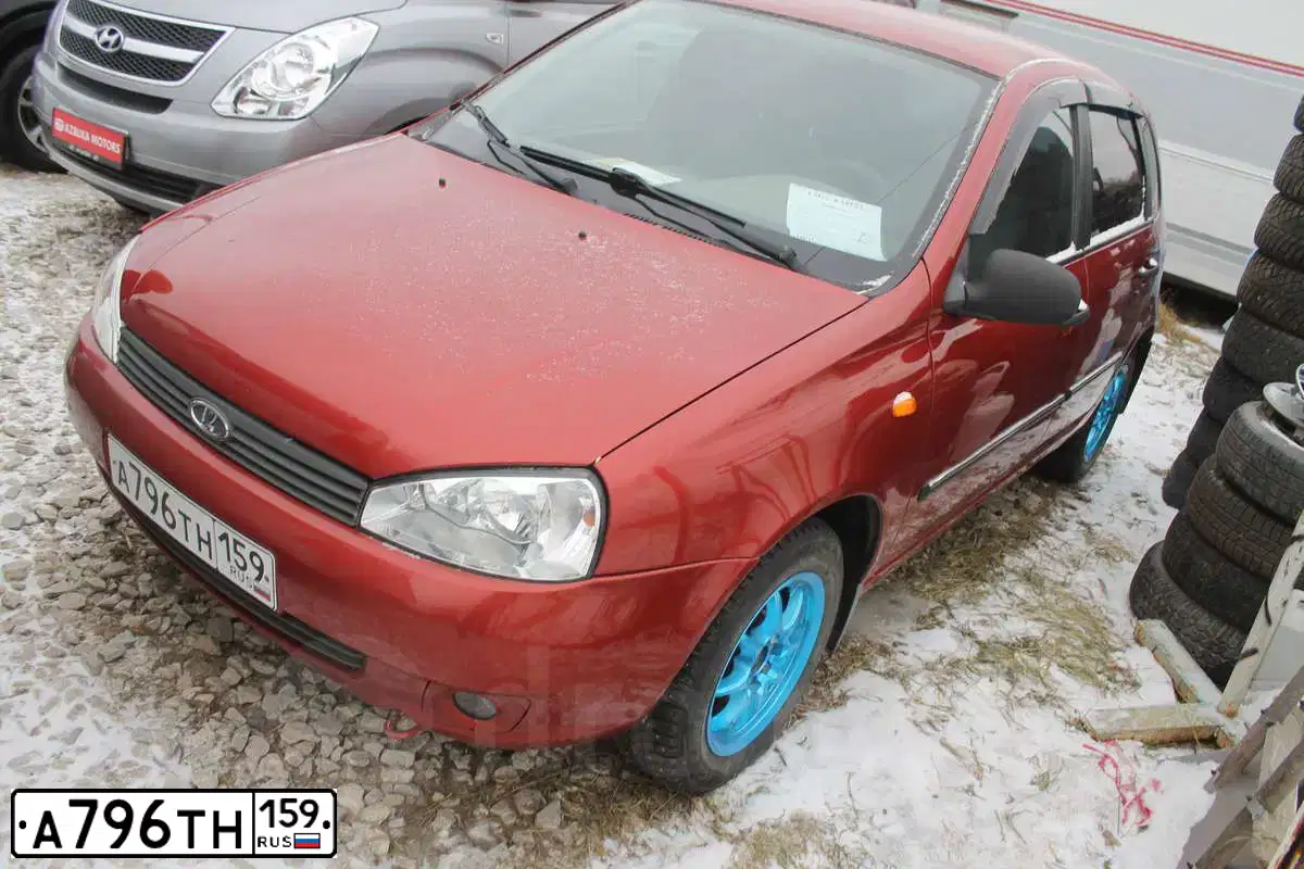 Фото автомобиля LADA 1119 KALINA, 2008 — госномер Р604ЕМ159. Цвет: СЕРЕБРИСТО-КРАСНЫЙ