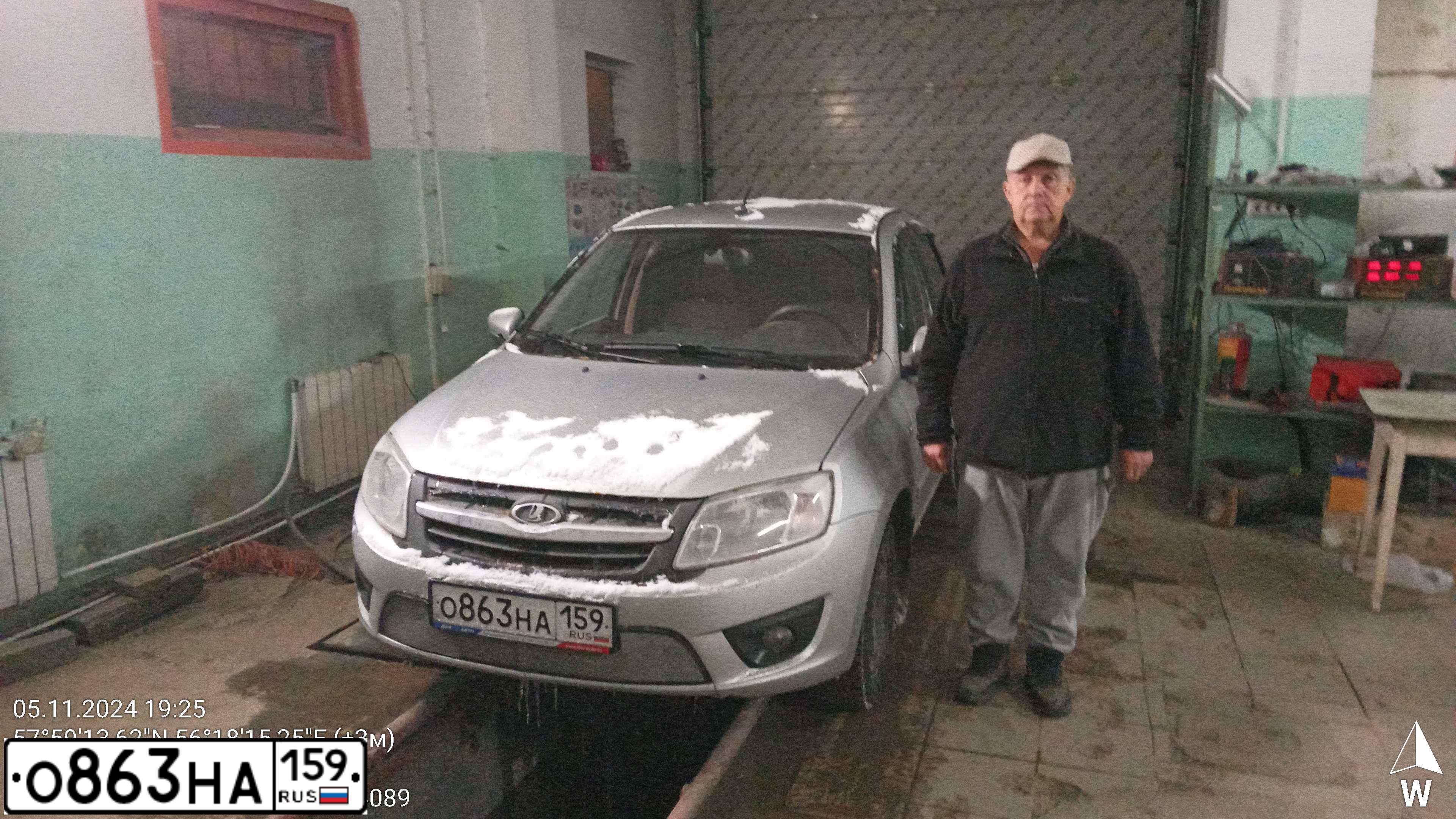 Фото автомобиля LADA 2191 GRANTA, 2015 — госномер К451КХ159. Цвет: СЕРЕБРИСТЫЙ