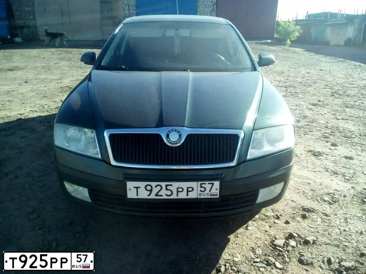 Фото автомобиля SKODA OCTAVIA, 2005 — госномер Т925РР57. Цвет: ЗЕЛЕНЫЙ