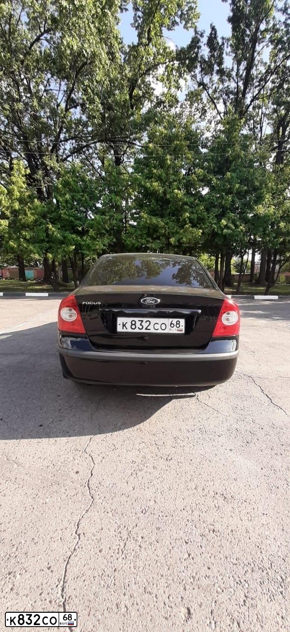 Фото автомобиля FORD FOCUS, 2007 — госномер К832СО68. Цвет: ЧЕРНЫЙ