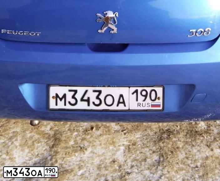 Фото автомобиля PEUGEOT 308, 2011 — госномер М176ВН977. Цвет: СИНИЙ