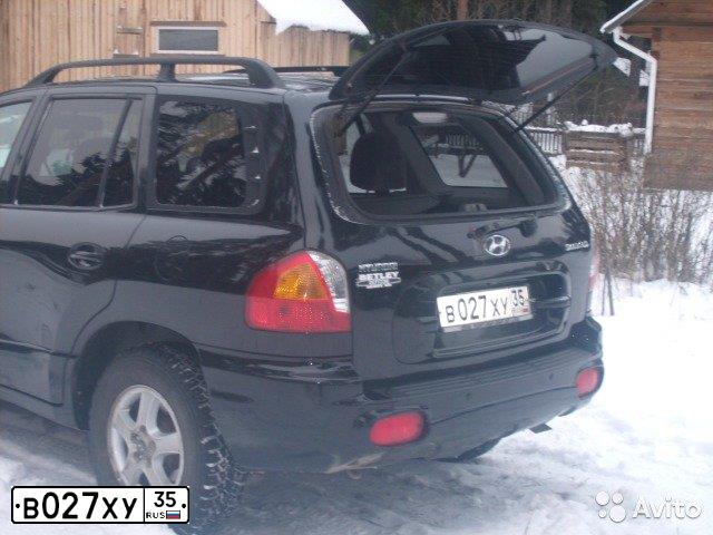 Фото автомобиля HYUNDAI SANTA FE, 2002 — госномер А987УТ92. Цвет: ЧЕРНЫЙ