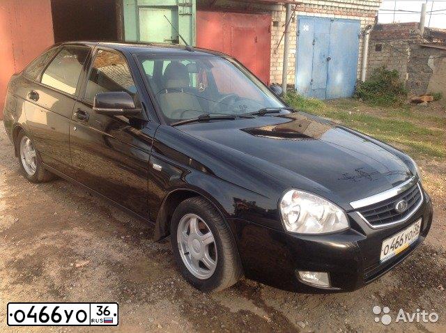 Фото автомобиля LADA 2172 PRIORA, 2012 — госномер О466УО36. Цвет: СИНЕ-ЧЕРНЫЙ