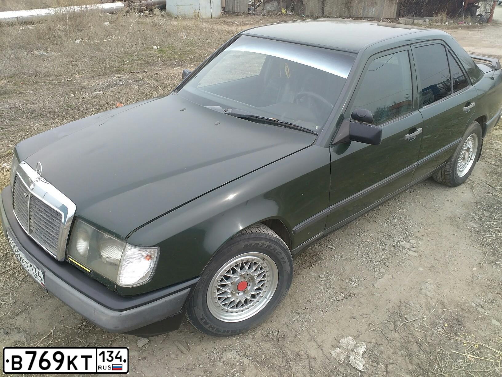 Фото автомобиля MERCEDES E-KLASSE, 1986 — госномер В769КТ134. Цвет: ЗЕЛЕНЫЙ