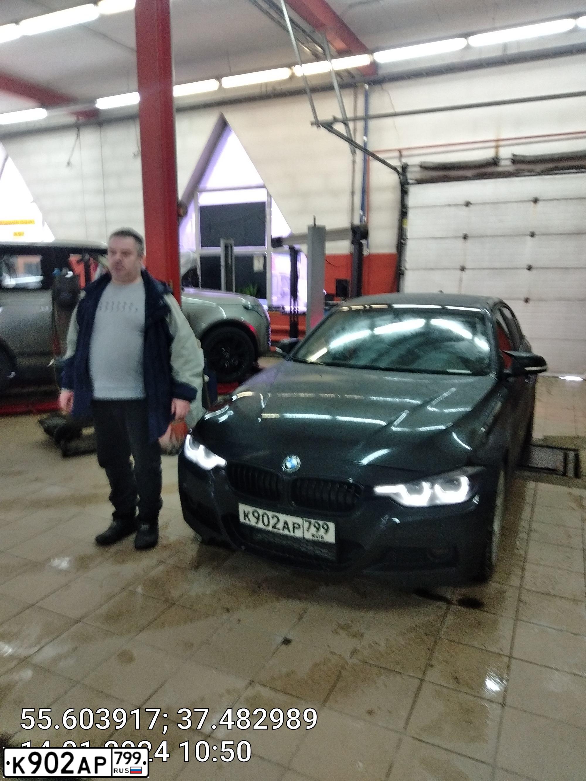 Фото автомобиля BMW SERIE 3, 2017 — госномер К902АР799. Цвет: Черный