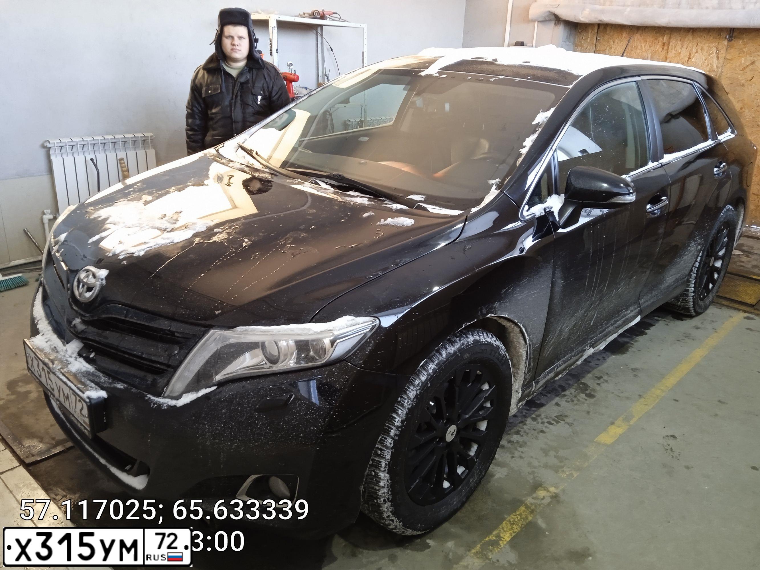 Фото автомобиля TOYOTA VENZA, 2013 — госномер Х315УМ72. Цвет: ЧЕРНЫЙ
