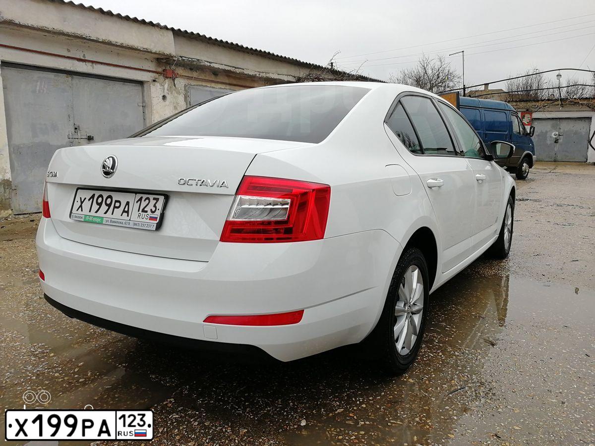 Фото автомобиля SKODA OCTAVIA, 2016 — госномер К888АВ82. Цвет: Белый