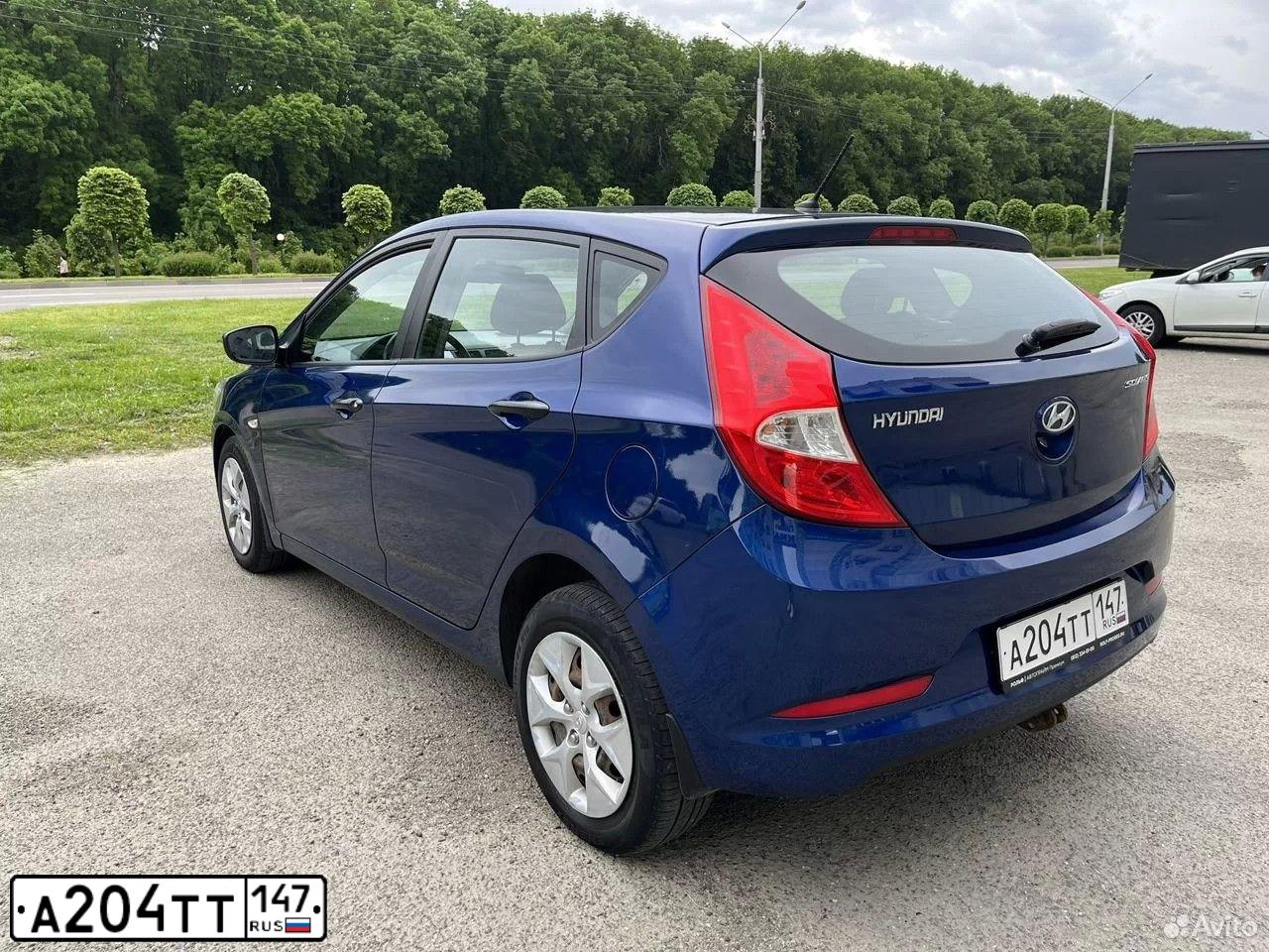 Фото автомобиля HYUNDAI SOLARIS, 2014 — госномер А776АР15. Цвет: синий